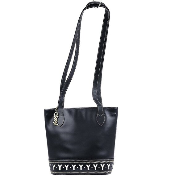 Yves Saint Laurent Handbags - YVES SAINT LAURENT NAVY SHOULDER BAG NQ02521 BN02